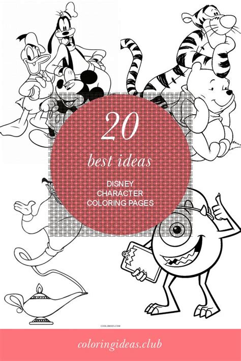 ideas disney character coloring pages coloring pages