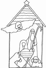 Jesus Coloring Pages Baby Nativity Simple Christmas Sheets Print Colour Kids Manger Colouring Santa Angel Rocks Kneeling Mobile Template Children sketch template