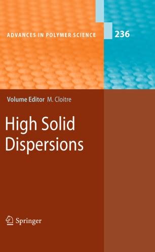high solid dispersions springerlink