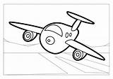 Aeroplano Colorare Disegno sketch template
