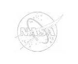 Coloring Nasa Pages Logo sketch template