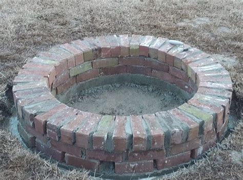 build  brick fire pit   backyard  owner builder network