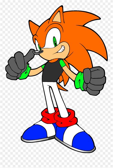 comical characters sonic  hedgehog orange clipart  pinclipart