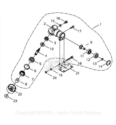 shindaiwa  parts diagram  gearcase