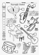 Instrumentos Musicais Colorir sketch template