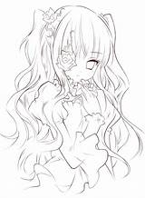Anime Lineart Line Drawing Deviantart Painter Coloring Pages Manga Drawings Cute Girls Sketch Kawaii Hermosa Locura Girl Color Sketches Chibi sketch template