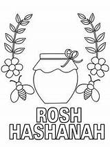 Coloring Printable Cards Rosh Hashanah Tova Card Shanah sketch template