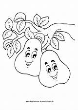 Birnen Ausmalbilder Lachende Ausmalen Früchte Fruechte Malvorlagen Lebensmittel Kostenlose sketch template