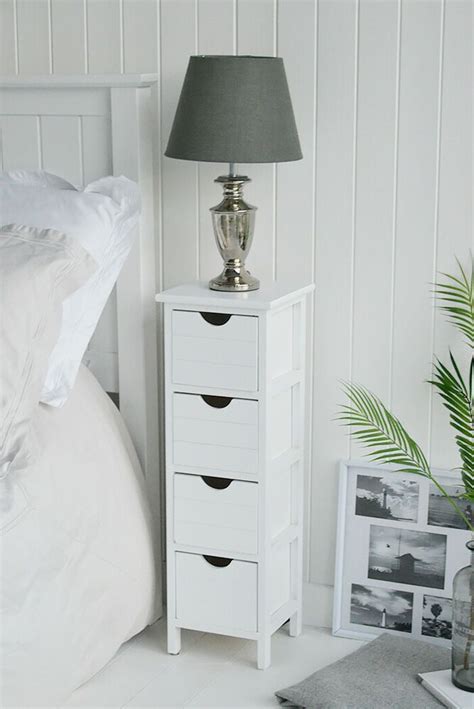narrow white cabinet narrow white bedside table white bedside table