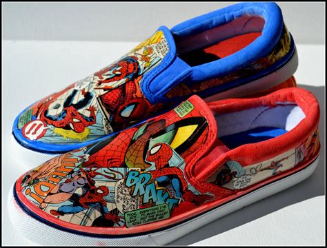 custom mens shoes custom spiderman shoes mens  pricklypaw