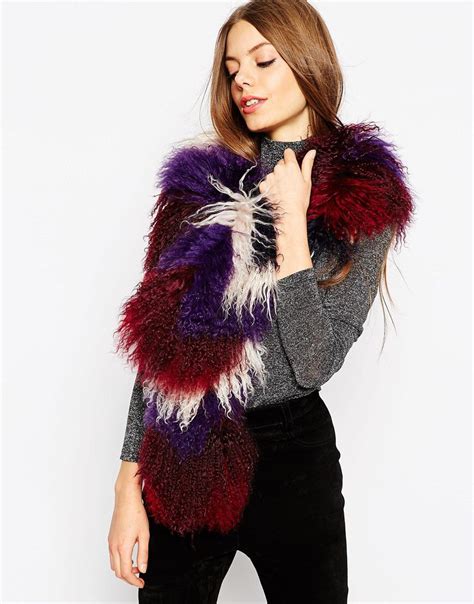 thought  didnt     asos  kinda  faux fur coat scarf