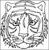 Coloring Tiger Mask Face Pages Printable Template Drawing Color Head Animal Print Siberian Tigers Er Animals Getdrawings Realistic Getcolorings Sketch sketch template