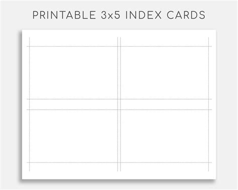 index card template  word