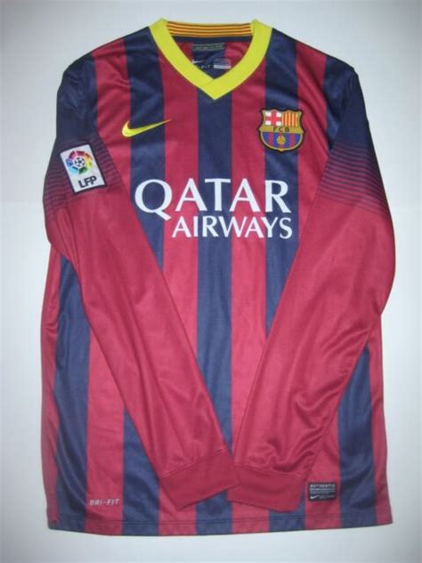 Fc Barcelona Lionel Messi Jersey Trikot Maglia Kit Long Sleeve 2013