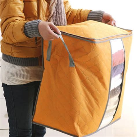large waterproof quilt storage box  woven fabric folding organizer