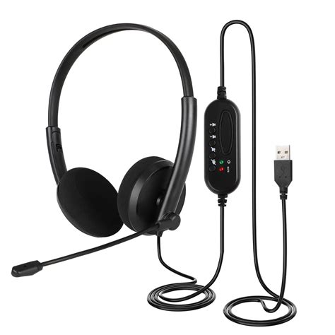 usb headset  noise cancelling microphone   head computer headphone  pc stereo