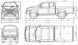 L200 Mitsubishi Cab Club Blueprints Blueprint Warrior 2007 Pickup Truck Crew Car Size Vector Model Specs Specification Technical Drawings 3d sketch template