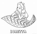 Loretta Wonderland Naam Kleurplaten sketch template