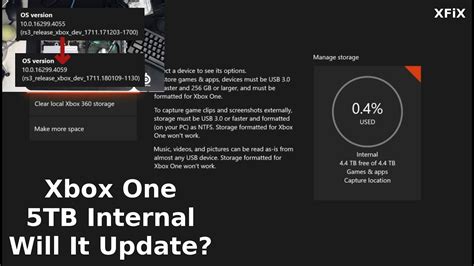 xbox one 5tb internal hard drive upgrade will it update youtube