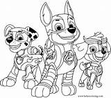 Pups Mighty Coloring Pages Characters Printable Print sketch template