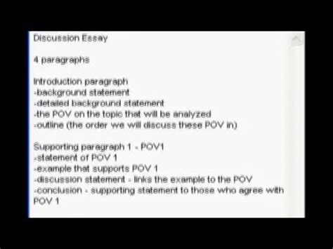 structure  discussion essay youtube