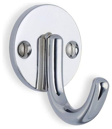 single coat hook  polished chrome finish contemporary wall hooks