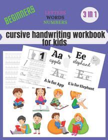 cursive handwriting workbook  kids beginners cursive writing