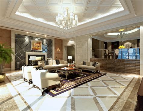 luxury modern living room  fireplace  model max cgtradercom