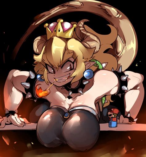 bowsette and mario mario and 1 more drawn by doppel