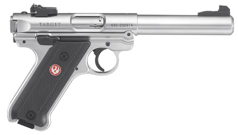 ruger  mark iv target  lr    satin stainless bull barrel steel