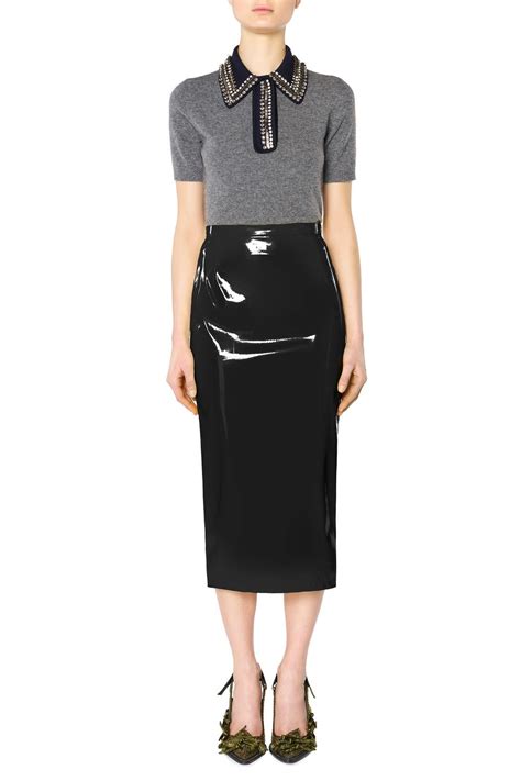 vinyl pencil skirt in black n°21 official online store