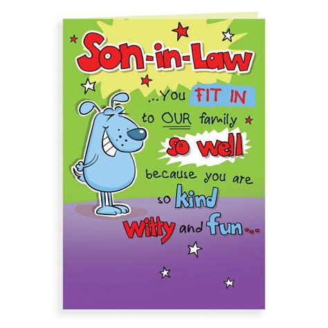 cards direct birthday card son  law fit    family