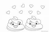 Coloring Poop Emoji Pages Heart Printable Print Kids Color Bettercoloring sketch template