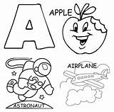 Coloring Letter Pages Alphabet Printable Toddlers Sheets Letters Apple Airplane Abc Color Print Toddler Preschool Kids Arabic Things Worksheets Kindergarten sketch template