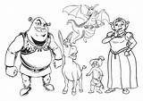 Shrek Coloring Pages Christmas Getdrawings sketch template