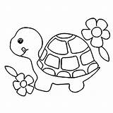 Coloring Turtles Pages Kids Children Funny Printable Animals sketch template