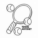 Tennis Coloring Printable Racket Pages Balls Colouring Rackets Color Sports Sheets sketch template