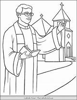 Priest Thecatholickid Colouring Sacraments Holy Printable Alberto Hurtado sketch template