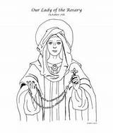 Coloring Pages Rosary Lady Mary Queen Religious Heaven Catholic Printable Sheet Sketch Crowning Mother Sheets Month Choose Board Assumption sketch template