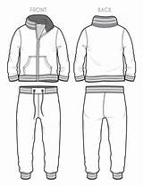 Tracksuit Ribbed Cuffs sketch template