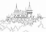 Castle Coloring Pages Printable Castles Categories sketch template