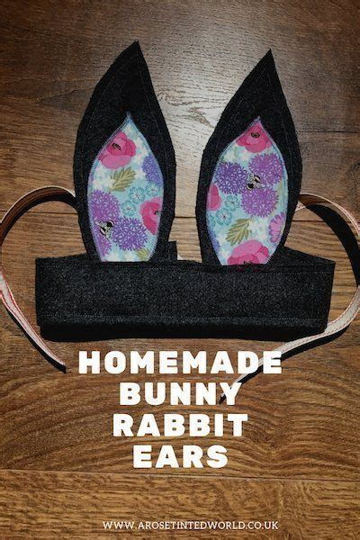 homemade bunny rabbit ears  rose tinted world fabric scraps scrap