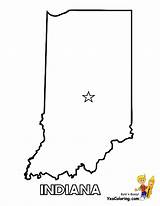 Map State Indiana Yescoloring Coloring Outline Printable Each sketch template