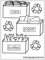 Recycling Printable Reuse Coloringpagesonly Sorting Bessie Rubbish sketch template