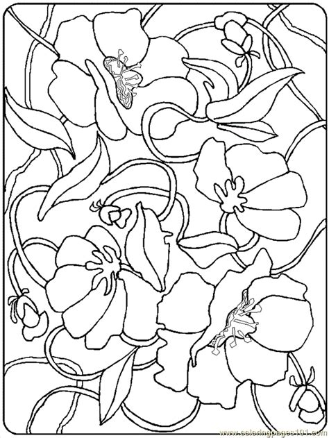 realistic flowers coloring page  printable coloring pages