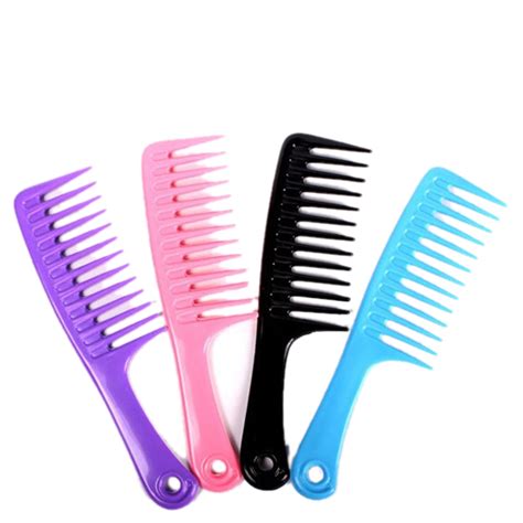 tranparent hair wig comb wide teeth hairdressing comb  hairstyling detangle big hair comb