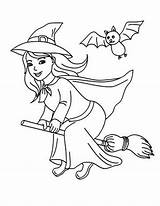 Coloring Witch Pages Preschool Printable Kids Witches Halloween Cute Little Letscolorit Color Kindergarten Worksheets Teachers Parents Lot Has Getcolorings sketch template