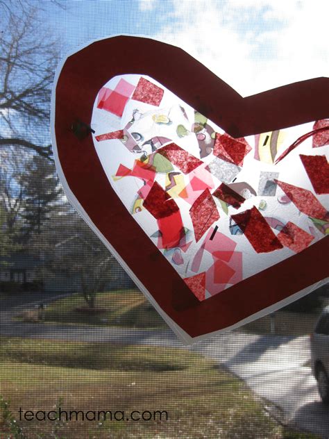 Easy Stained Glass Heart Craft
