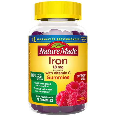 nature  iron gummies  mg  vitamin   ct  red blood cell
