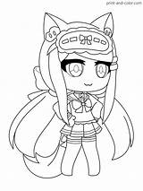 Gacha Life Coloring Pages Color Print sketch template